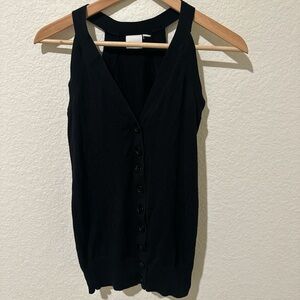 Piper & Blue Black Button-Down Blouse